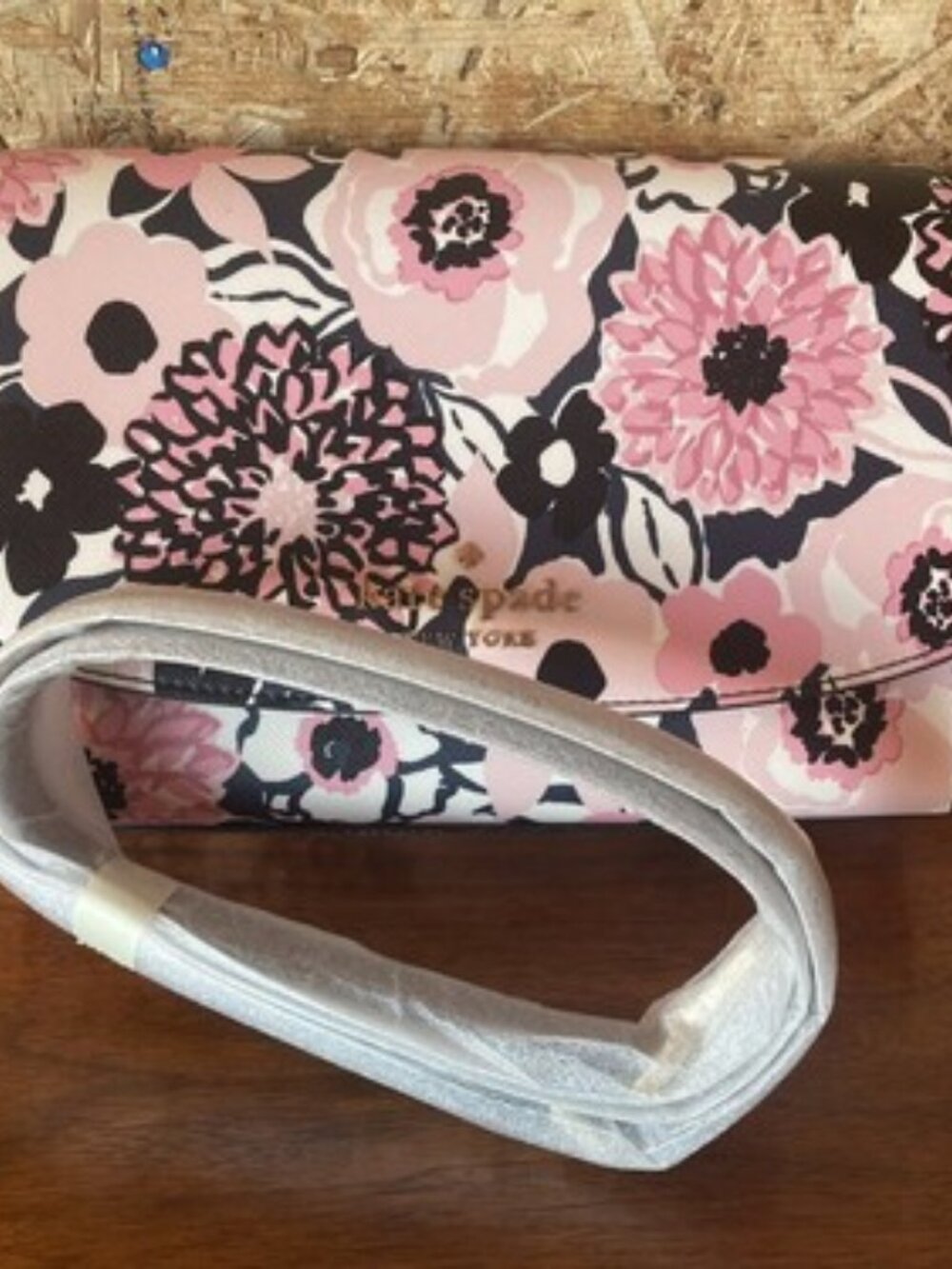 Kate Spade Carson Convertible Crossbody Bag Dahlia Pink Floral Purse Hand‎ - Picture 2 of 10
